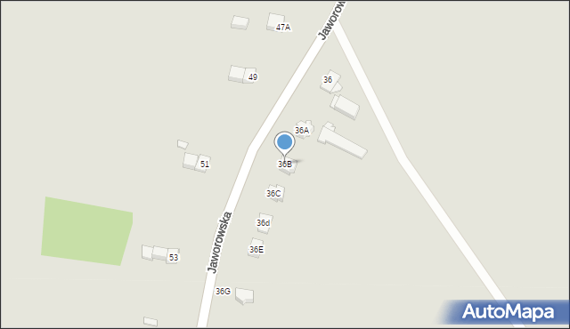 Prochowice, Jaworowska, 36B, mapa Prochowice