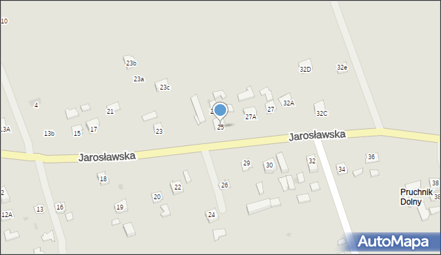 Pruchnik, Jarosławska, 25, mapa Pruchnik