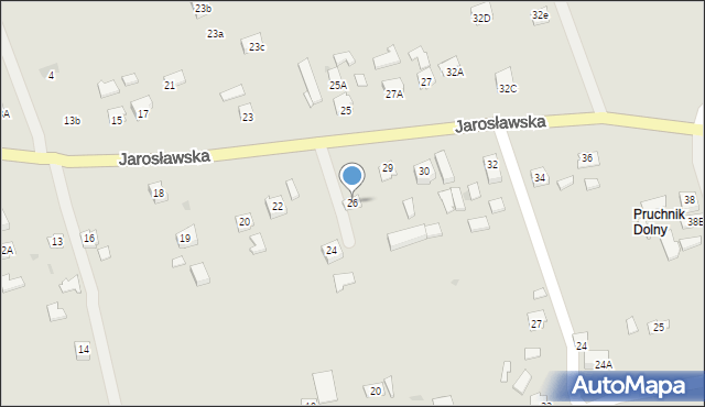 Pruchnik, Jarosławska, 26, mapa Pruchnik