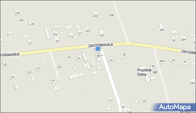 Pruchnik, Jarosławska, 32, mapa Pruchnik