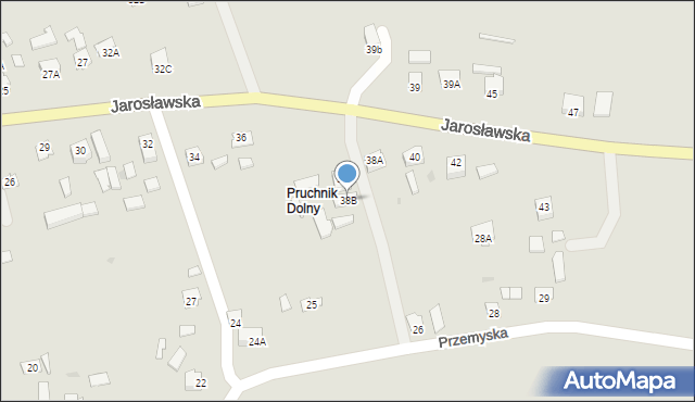 Pruchnik, Jarosławska, 38B, mapa Pruchnik