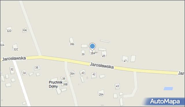 Pruchnik, Jarosławska, 39A, mapa Pruchnik