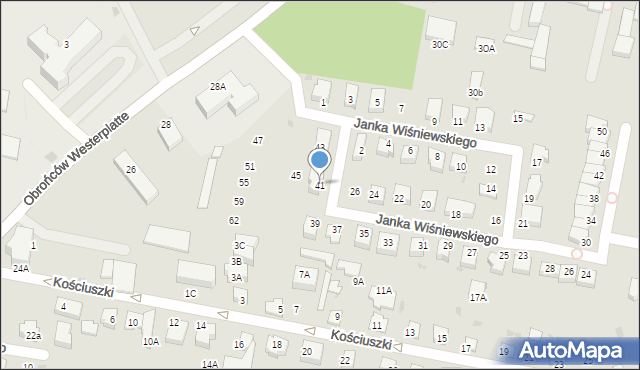 Pruszcz Gdański, Janka Wiśniewskiego, 41, mapa Pruszcz Gdański