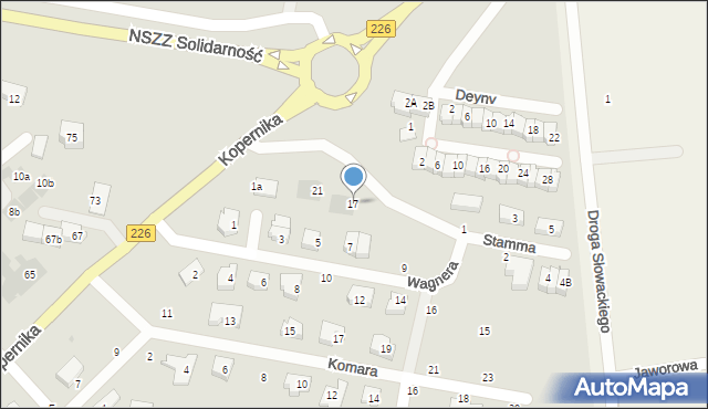 Pruszcz Gdański, Jaśminowa, 17, mapa Pruszcz Gdański