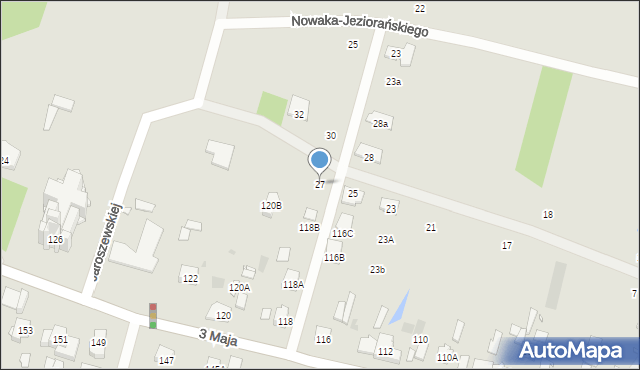 Pruszków, Jaroszewskiej Wincenty, 27, mapa Pruszków