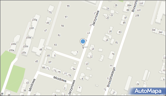 Pruszków, Jarzynowa, 9, mapa Pruszków