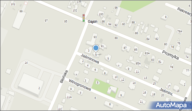 Pruszków, Jaśminowa, 3, mapa Pruszków