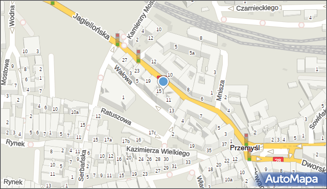 Przemyśl, Jagiellońska, 13, mapa Przemyśla