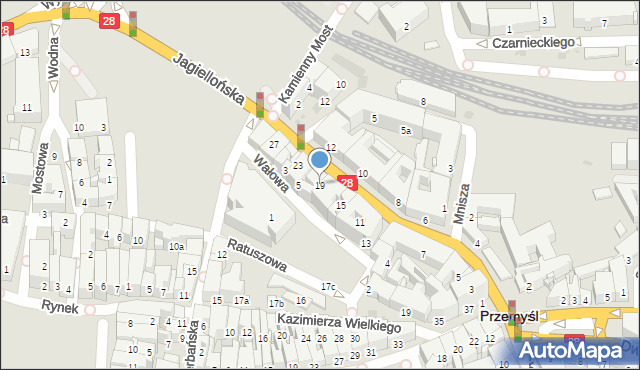 Przemyśl, Jagiellońska, 19, mapa Przemyśla