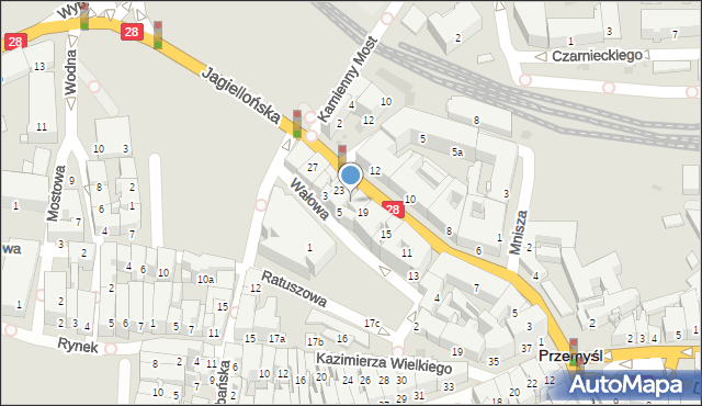 Przemyśl, Jagiellońska, 21, mapa Przemyśla