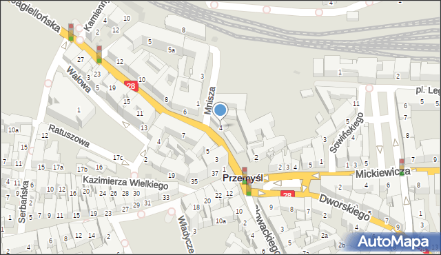 Przemyśl, Jagiellońska, 4, mapa Przemyśla