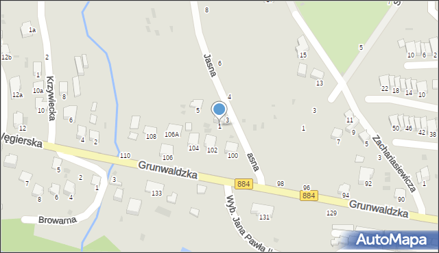 Przemyśl, Jasna, 1, mapa Przemyśla