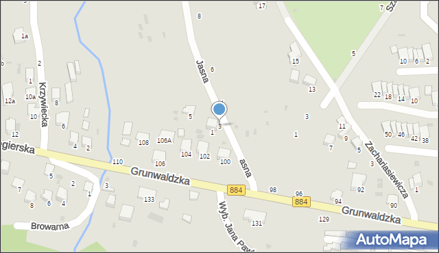 Przemyśl, Jasna, 3, mapa Przemyśla