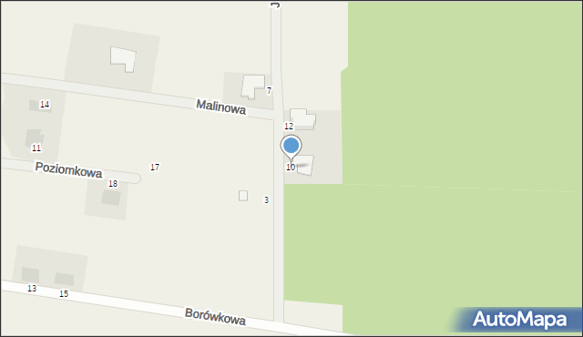 Przybyszewo, Jagodowa, 10, mapa Przybyszewo