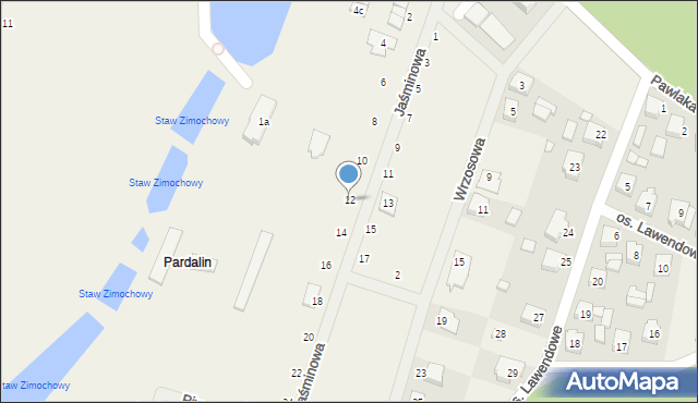 Przygodzice, Jaśminowa, 12, mapa Przygodzice