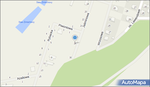 Przygodzice, Jaśminowa, 28, mapa Przygodzice