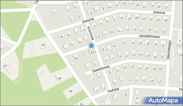 Przysucha, Jarzębinowa, 6, mapa Przysucha