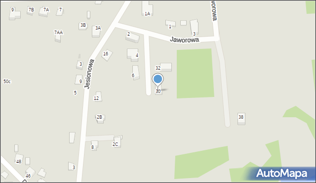 Pszczyna, Jaworowa, 30, mapa Pszczyny