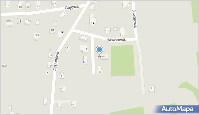 Pszczyna, Jaworowa, 32, mapa Pszczyny