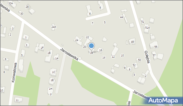 Puszczykowo, Jarosławska, 18, mapa Puszczykowo