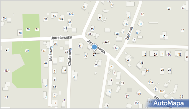 Puszczykowo, Jarosławska, 27, mapa Puszczykowo