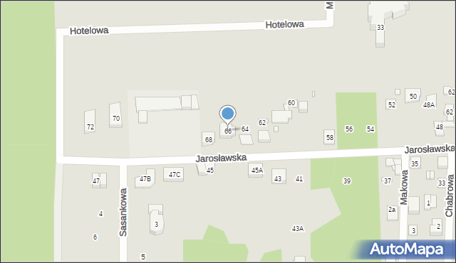 Puszczykowo, Jarosławska, 66, mapa Puszczykowo