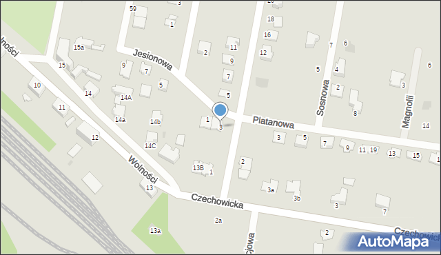 Pyskowice, Jaworowa, 3, mapa Pyskowice