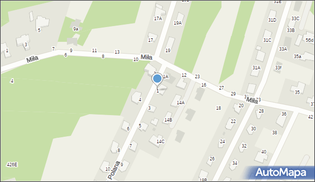 Pysznica, Jasna Polana, 1, mapa Pysznica