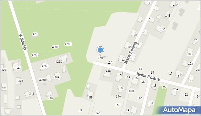 Pysznica, Jasna Polana, 12B, mapa Pysznica