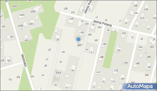 Pysznica, Jasna Polana, 16D, mapa Pysznica