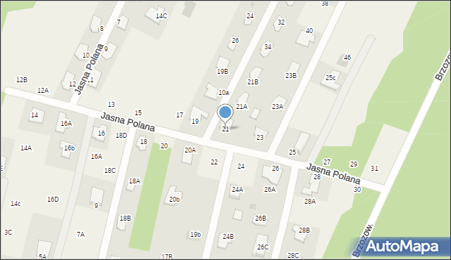 Pysznica, Jasna Polana, 21, mapa Pysznica