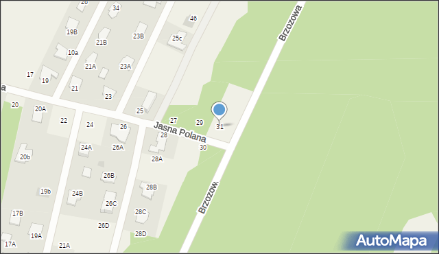 Pysznica, Jasna Polana, 31, mapa Pysznica