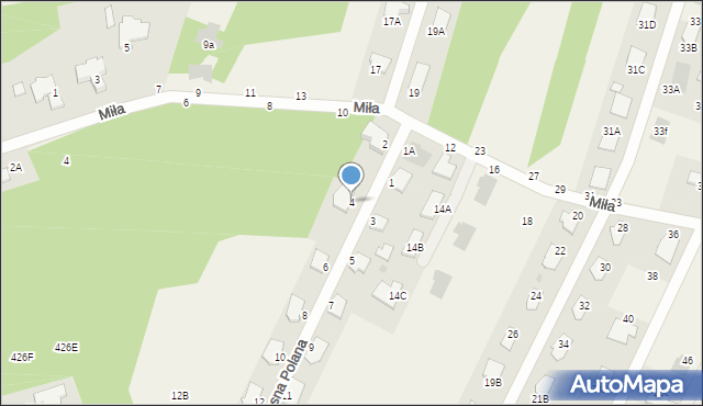 Pysznica, Jasna Polana, 4, mapa Pysznica