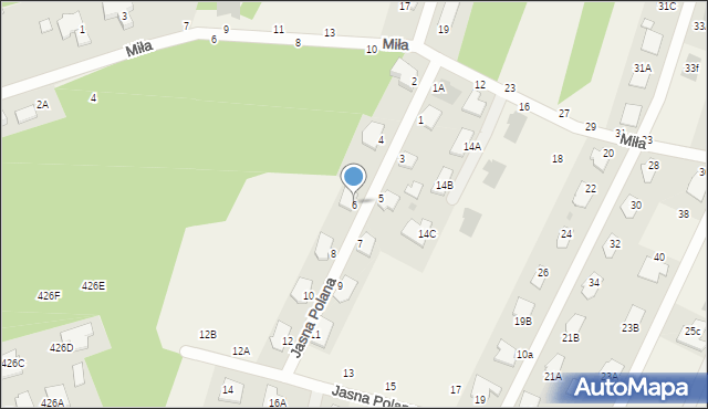 Pysznica, Jasna Polana, 6, mapa Pysznica