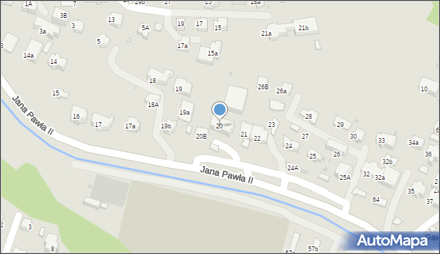 Rabka-Zdrój, Jana Pawła II, 20, mapa Rabka-Zdrój