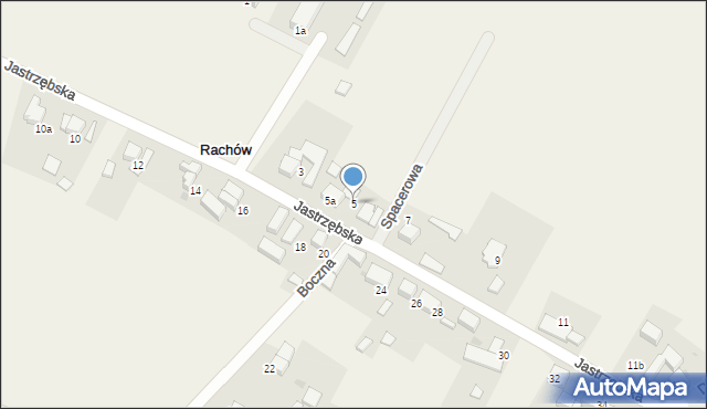 Rachów, Jastrzębska, 5, mapa Rachów