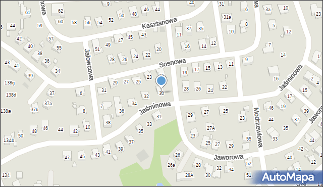 Radlin, Jaśminowa, 30, mapa Radlin