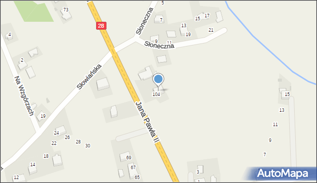 Radocza, Jana Pawła II, 112, mapa Radocza