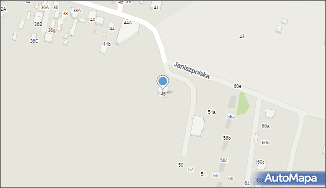 Radom, Janiszpolska, 48, mapa Radomia
