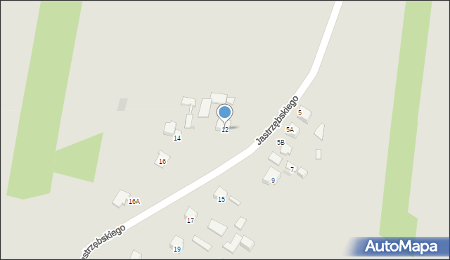 Radom, Jastrzębskiego Walentego, 12, mapa Radomia