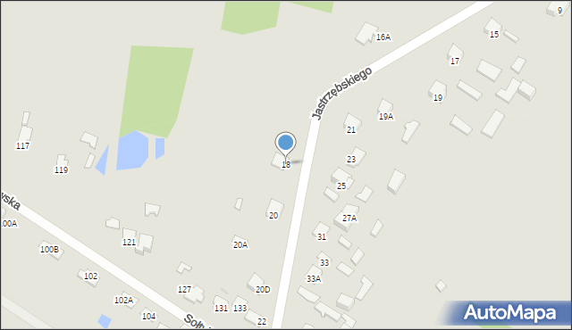 Radom, Jastrzębskiego Walentego, 18, mapa Radomia