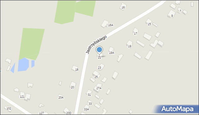 Radom, Jastrzębskiego Walentego, 21, mapa Radomia