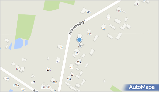 Radom, Jastrzębskiego Walentego, 23, mapa Radomia