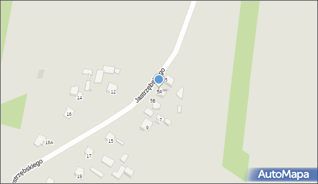 Radom, Jastrzębskiego Walentego, 5A, mapa Radomia