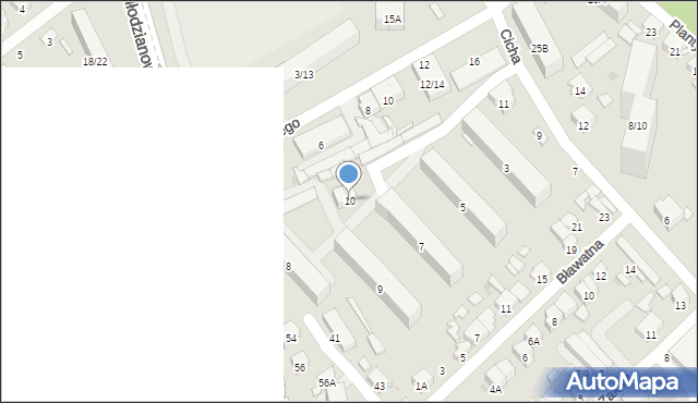 Radom, Jastrzębia, 10, mapa Radomia