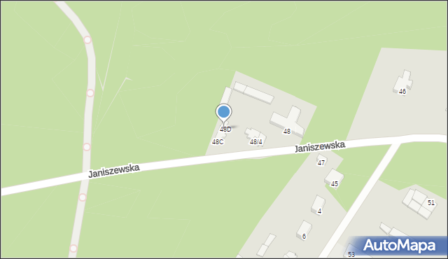 Radom, Janiszewska, 48D, mapa Radomia