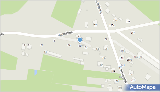 Radomsko, Jagodowa, 5B, mapa Radomsko