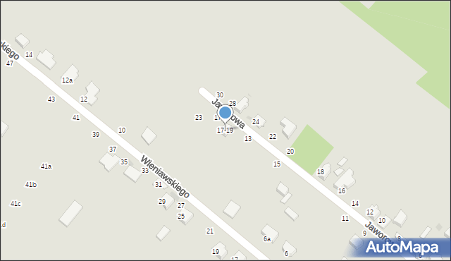 Radomsko, Jaworowa, 17-19, mapa Radomsko