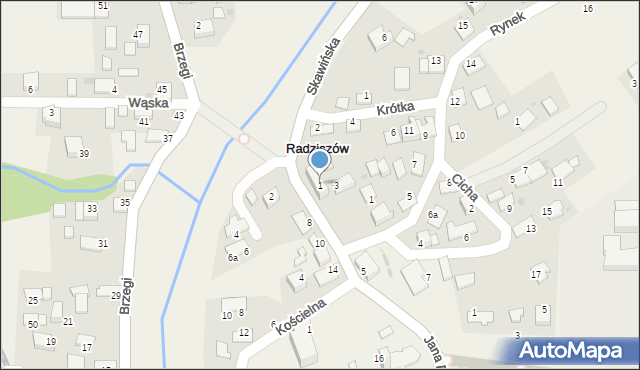 Radziszów, Jana Pawła II, 1, mapa Radziszów