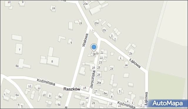 Raszków, Jarocińska, 18, mapa Raszków